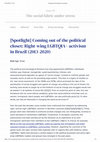 Research paper thumbnail of Coming out of the political closet: Right-wing LGBTQIA+ activism in Brazil (2013-2020)