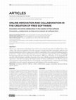 Research paper thumbnail of Online innovation and collaboration in the creation of free software