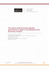 Research paper thumbnail of Los factores que favorecieron la gobernanza de las migraciones en España en la década del milagro económico