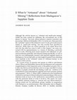 Research paper thumbnail of What is artisanal about artisanal mining? Reflections from Madagascar's sapphire trade