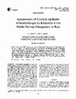 Research paper thumbnail of Suppression of cortical epileptic afterdischarges in developing rats by anticonvulsants increasing GABAergic inhibition