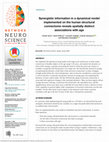 Research paper thumbnail of Synergistic information in a dynamical model implemented on the human structural connectome reveals spatially distinct associations with age