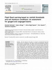 Research paper thumbnail of Flash flood warning based on rainfall thresholds and soil moisture conditions: An assessment for gauged and ungauged basins