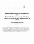 Research paper thumbnail of Apuntes sobre aclimatación en Guadalajara 2011 Revisión de literatura sobre planificación y control de los efectos de la competencia en la altura