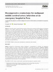 Research paper thumbnail of Craniectomía descompresiva en infarto maligno de la arteria cerebral media en un hospital de emergencias en Perú