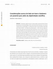 Research paper thumbnail of Considerações Acerca Do Belo Em Kant e Gadamer: Um Possível Para Além Da Objetividade Científica