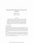 Research paper thumbnail of Bermudan Option Pricing with Monte-Carlo Methods