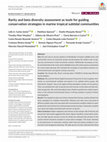 Research paper thumbnail of Rarity and beta diversity assessment as tools for guiding conservation strategies in marine tropical subtidal communities