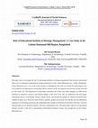 Research paper thumbnail of Role of Educational Institute in Heritage Management: A Case Study in the
Lalmai-Mainamati Hill Region, Bangladesh.