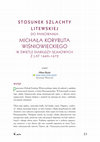 Research paper thumbnail of Stosunek szlachty litewskiej do panowania Michała Korybuta Wiśniowieckiego w świetle diariuszy sejmowych z lat 1669-1672, "Clepsydra", nr 1-2/2021-2022