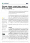 Research paper thumbnail of Applying the Technology Acceptance Model to Elucidate K-12 Teachers’ Use of Digital Learning Platforms in Thailand during the COVID-19 Pandemic