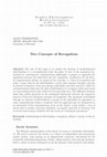 Research paper thumbnail of Two Concepts of Recognition