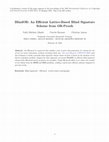 Research paper thumbnail of BlindOR: an Efficient Lattice-Based Blind Signature Scheme from OR-Proofs