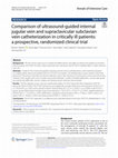 Research paper thumbnail of Comparison of ultrasound-guided internal jugular vein and supraclavicular subclavian vein catheterization in critically ill patients: a prospective, randomized clinical trial