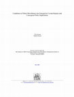 Research paper thumbnail of Conditions in which microfinance has emerged in certain regions and consequent policy implications