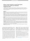 Research paper thumbnail of Setting a research agenda for vascular Ehlers-Danlos syndrome using a patient and stakeholder engagement model