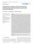 Research paper thumbnail of Foraging behaviour, digestion and growth performance of sheep grazing on dried vetch pasture cropped under conservation agriculture