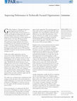 Research paper thumbnail of Commentary: Improving Performance in Technically Focused Organizations