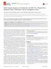 Research paper thumbnail of Draft Genome Sequence of Escherichia coli 26R 793, a Plasmid-Free Recipient Strain Commonly Used in Conjugation Assays