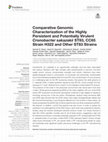 Research paper thumbnail of Comparative Genomic Characterization of the Highly Persistent and Potentially Virulent Cronobacter sakazakii ST83, CC65 Strain H322 and Other ST83 Strains