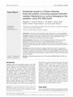 Research paper thumbnail of Intrafamilial spread of a Panton-Valentine leukocidin-positive community-acquired methicillin-resistant Staphylococcus aureus belonging to the paediatric clone ST5 SSCmecIV