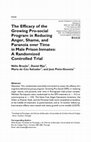 Research paper thumbnail of The Efficacy of the Growing Pro-social Program in Reducing Anger, Shame, and Paranoia over Time in Male Prison Inmates