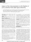 Research paper thumbnail of Impact of Iliac Instrumentation on the Quality of Life of Patients With Adult Spine Deformity