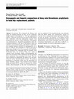 Research paper thumbnail of Enoxaparin and heparin comparison of deep vein thrombosis prophylaxis in total hip replacement patients