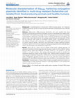 Research paper thumbnail of Molecular characterization of bla ESBL-harboring conjugative plasmids identified in multi-drug resistant Escherichia coli isolated from food-producing animals and healthy humans