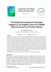 Research paper thumbnail of Fostering Environmental Autonomy Support in an English Course for Middle School Learners in Western México