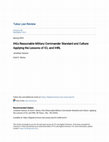 Research paper thumbnail of IHL's Reasonable Military Commander Standard and Culture: Applying the Lessons of ICL and IHRL