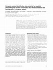 Research paper thumbnail of Computer‐assisted identification and clustering for regulated phytopathogenic bacteria: construction of a reference database and development of a computer system*