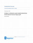 Research paper thumbnail of PUBLIC OPINION AND PARTICIPATION: EUSA Interest Section Papers.pdf