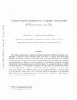 Research paper thumbnail of Characteristic numbers of crepant resolutions of Weierstrass models