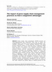 Research paper thumbnail of Impact of Green Supply Chain Management Practices on Firm’s Competitive Advantages