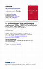 Research paper thumbnail of Le problème moral dans la philosophie anglaise de 1900 à 1950, Par Pierre Dubois. Paris, Vrin, 1967. 254 pages