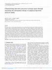 Research paper thumbnail of Characterizing innovative processes in design spaces through measuring the information entropy of empirical data from protocol studies