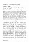 Research paper thumbnail of Vestibular Function After Cochlear Implant Surgery