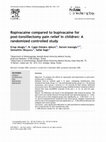 Research paper thumbnail of Ropivacaine compared to bupivacaine for post-tonsillectomy pain relief in children: A randomized controlled study