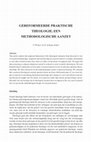 Research paper thumbnail of Gereformeerde praktische theologie, een methodologische aanzet