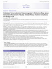 Research paper thumbnail of Ambulatory Versus Laboratory Polysomnography in Obstructive Sleep Apnea: Comparative Assessment of Quality, Clinical Efficacy, Treatment Compliance, and Quality of Life