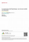 Research paper thumbnail of La construction à datif épistémique : une structure modale ou évidentielle ?