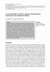 Research paper thumbnail of "'A very good field in which to operate': patent literature and the post-war information industry" Library & Information History 39.3 (2023): 147-169 [with Björn Hammarfelt]