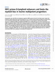 Research paper thumbnail of EBF1 primes B-lymphoid enhancers and limits the myeloid bias in murine multipotent progenitors