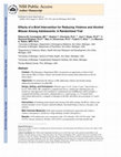 Research paper thumbnail of Effects of a Brief Intervention for Reducing Violence and Alcohol Misuse Among Adolescents