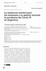 Research paper thumbnail of State assistance to companies and work during the Covid-19 pandemic in Argentina