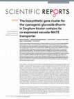 Research paper thumbnail of The biosynthetic gene cluster for the cyanogenic glucoside dhurrin in Sorghum bicolor contains its co-expressed vacuolar MATE transporter