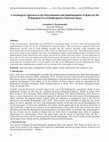 Research paper thumbnail of A Sociological Approach to the Determination and Implementation of Rules for the Pedagogical Use of Kindergarten Classroom Space