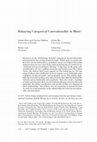 Research paper thumbnail of Balancing Categorical Conventionality in Music