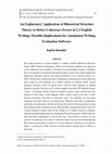 Research paper thumbnail of An Exploratory Application of Rhetorical Structure Theory to Detect Coherence Errors in L2 English Writing: Possible Implications for Automated Writing Evaluation Software